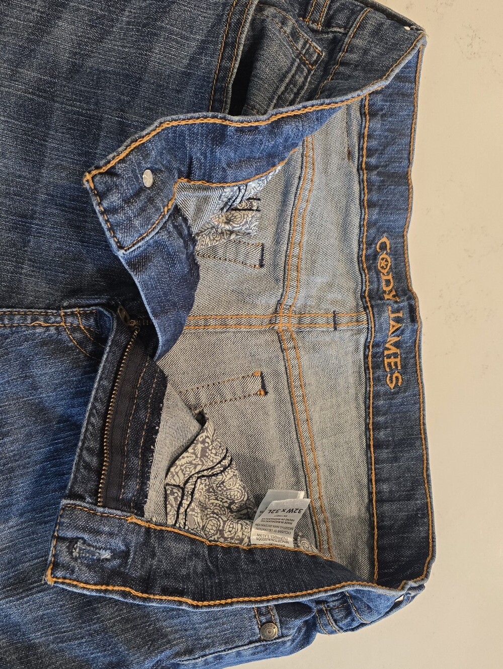 Cody James Medium Wash Straight Leg Cotton Blend Casual Blue Jeans Mens 32 X32 - Picture 8 of 14